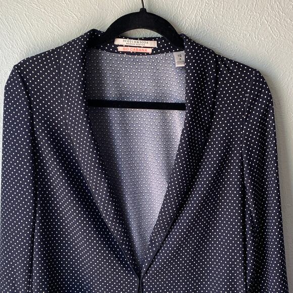 Scotch & Soda Maison Scotch SO CABANA Lightweight blazer, Black polka dot Size 2 - Picture 3 of 13